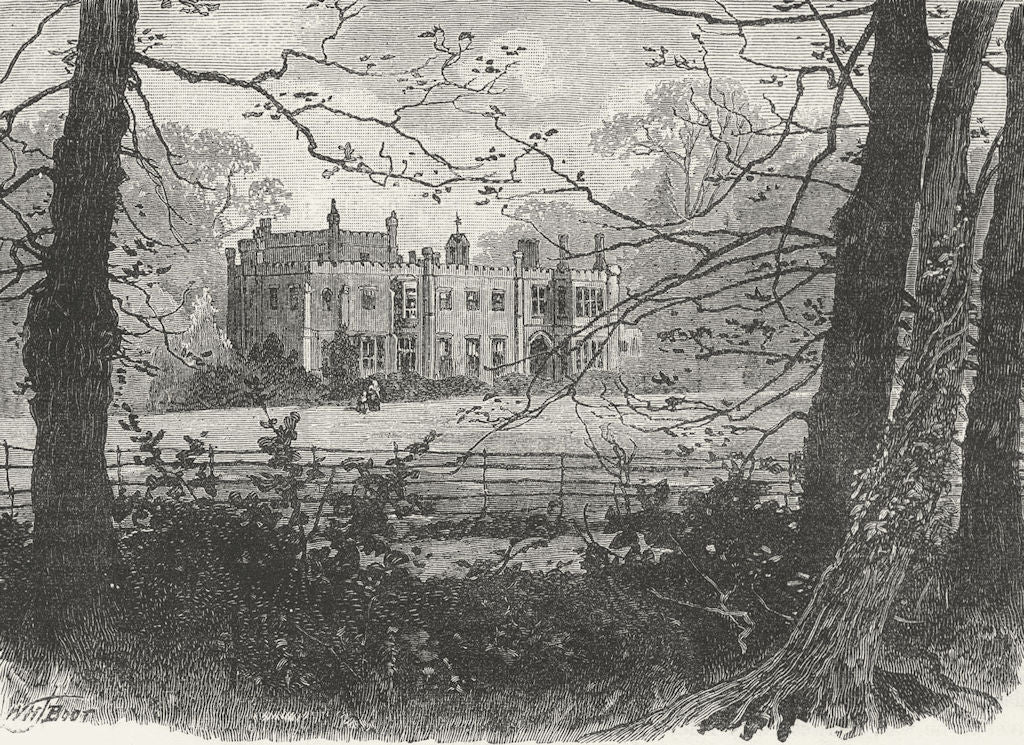 LONDON. Nonsuch Park 1888 old antique vintage print picture